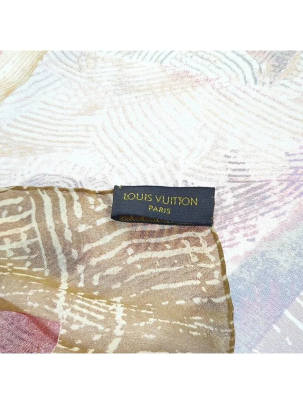 Louis Vuitton Sydney Olympics Memorial Scarf Neckwear Brown Silk - Picture 3 of 5